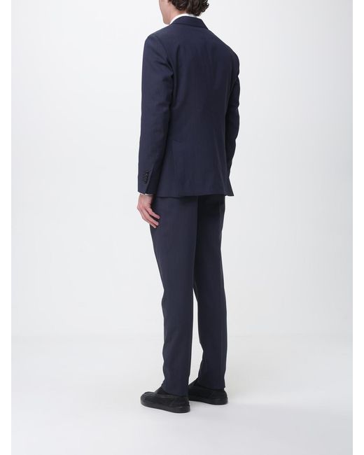 Lardini Blue Single-Breasted Virgin Wool Suit for men