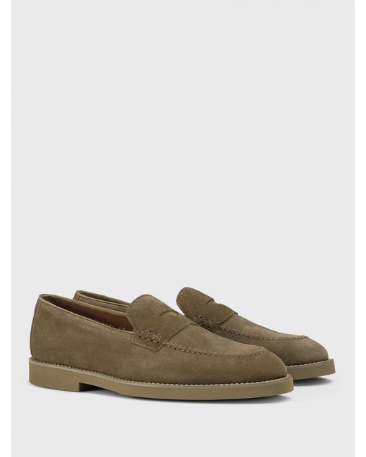 Doucal's Green Suede Loafers for men