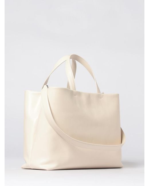 Emporio Armani Natural Deva Leather Shopping Bag