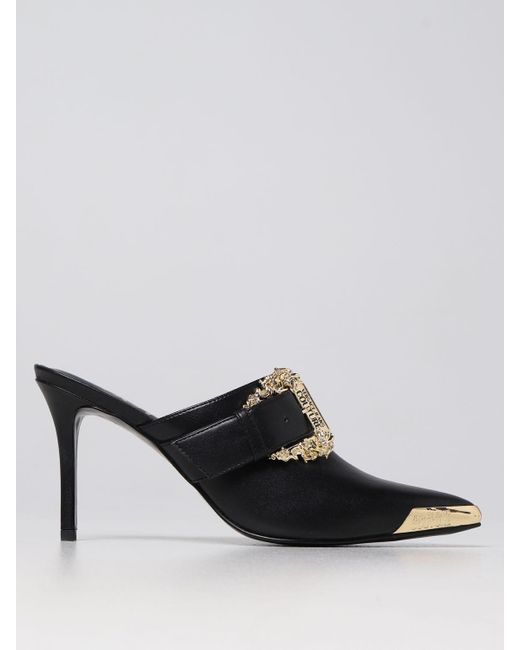 Sandales Versace Jeans Couture en coloris Noir Femme Chaussures Chaussures à talons Sandales à talons 