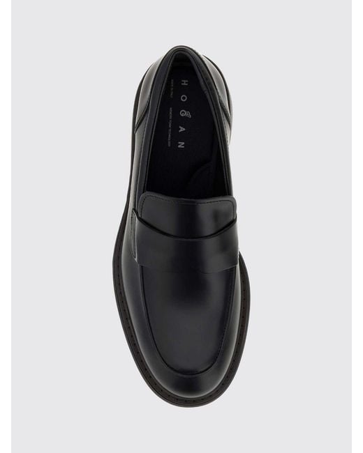 Hogan White H704 Smooth Calfskin Penny Loafers With Eva Sole for men