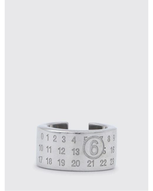 MM6 by Maison Margiela White Numeric Brass Ear Cuff Maison Margiela