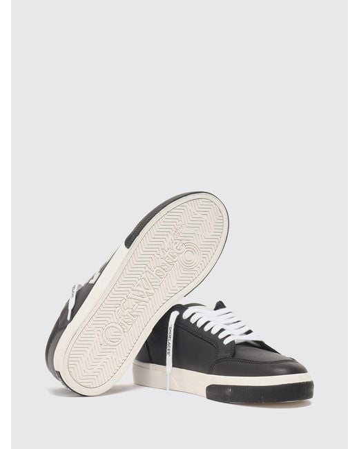 Off-White c/o Virgil Abloh White Vulcanized Low-Top Leather Sneakers With Contrasting Arrow Logo for men