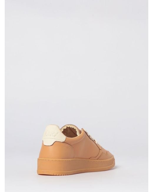 Autry Brown Medalist Low Leather Sneakers for men