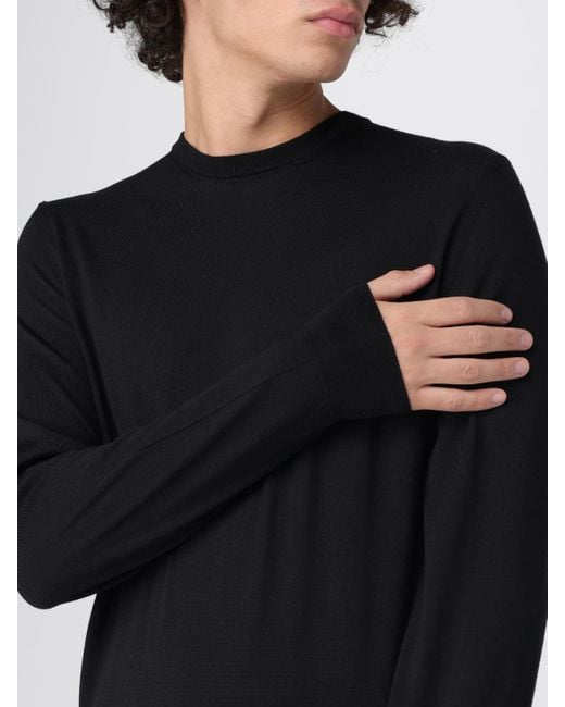 Drumohr Blue Wool Crew Neck Sweater for men