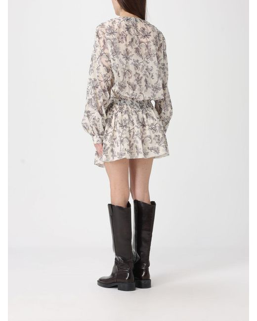Golden Goose Deluxe Brand White Printed Cotton Mini Dress