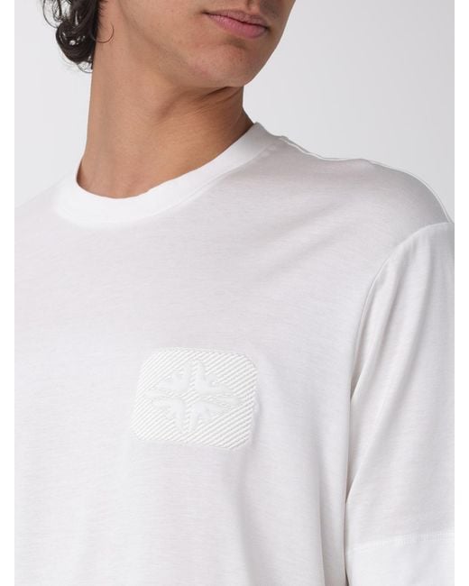 Emporio Armani White Lyocell T-Shirt for men