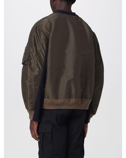 Sacai Blue Cotton Blend Cardigan for men