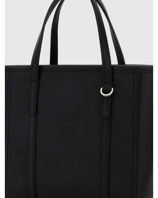 MCM Black Toni Mini Embossed Logo Leather Bag