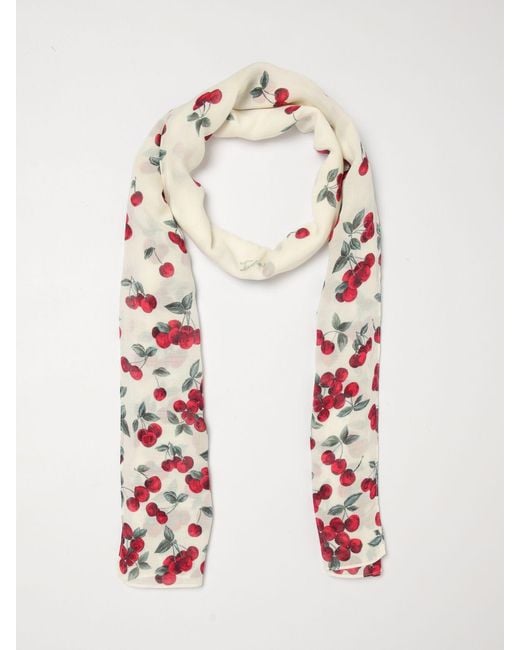 Twinset Red Printed Modal Blend Stole