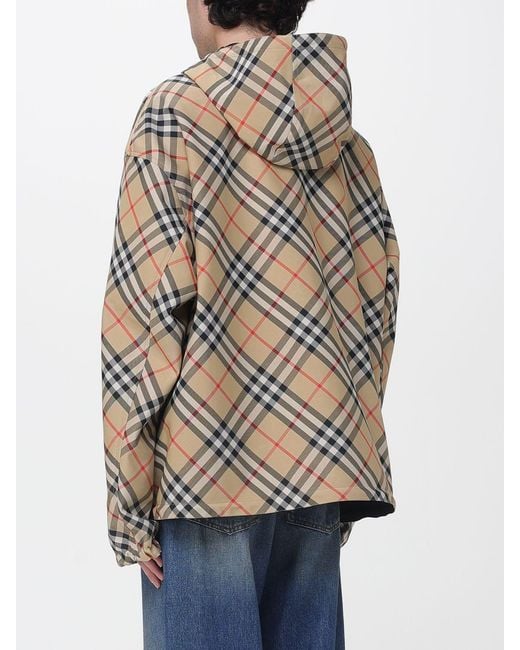 Burberry Blue Reversible Check Polyester Jacket for men