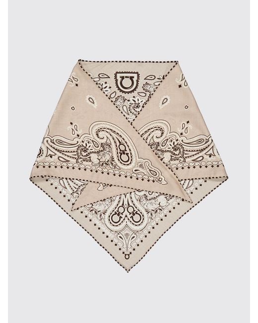 Sciarpa Triangolare Arabesque di Ferragamo in Natural da Uomo