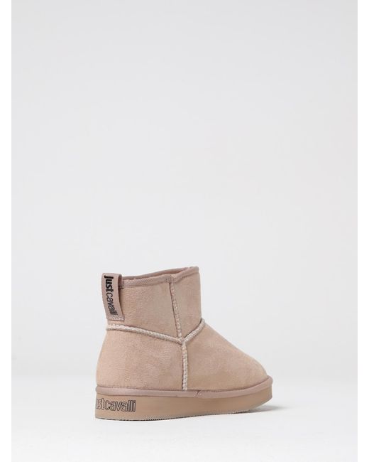 Just Cavalli Pink Flat Ankle Boots