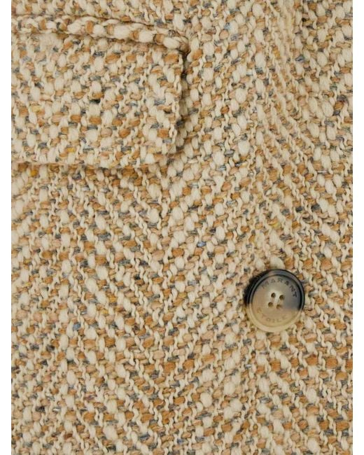 Isabel Marant Natural Pilda Long Double-Breasted Wool-Blend Coat