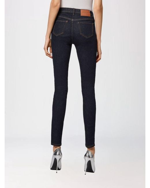 Philipp Plein Blue High-Waisted Skinny Jeans