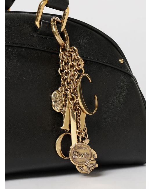 Chloé Black Chlo&Eacute Leather Bowling Bag
