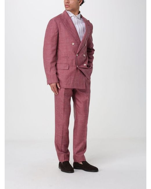 Brunello Cucinelli Red Suit for men