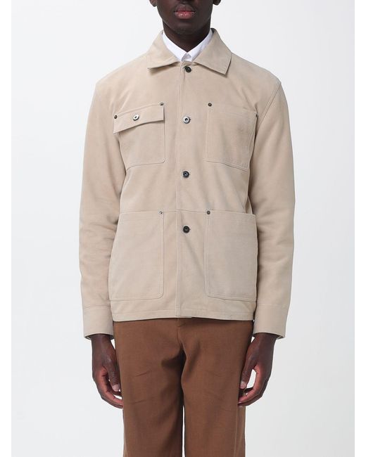 Paolo Pecora Natural Suede Leather Jacket for men