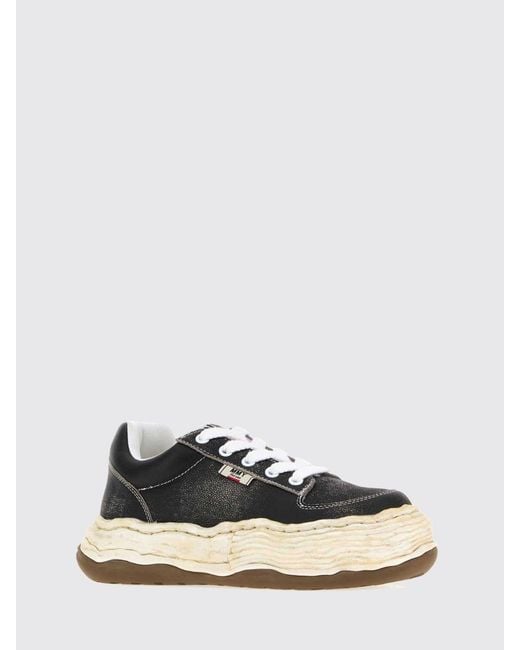 Maison Mihara Yasuhiro White Oliver Distressed-Effect Low-Top Leather Sneakers for men