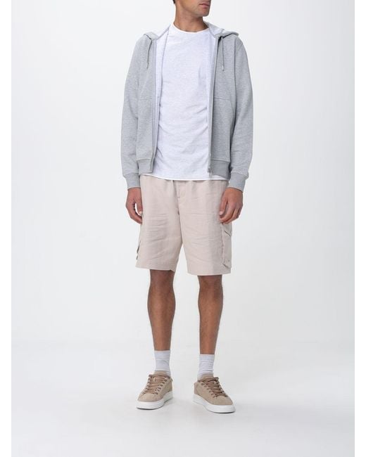 Brunello Cucinelli Gray Cashmere And Silk Zip Sweatshirt for men