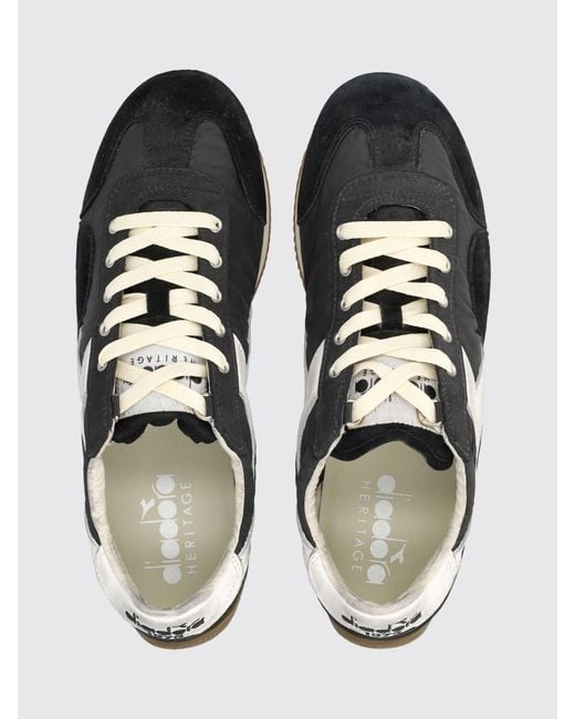 Diadora White Suede And Nylon Equipe Sneakers for men