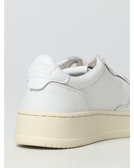 Autry White Medalist Leather Sneakers