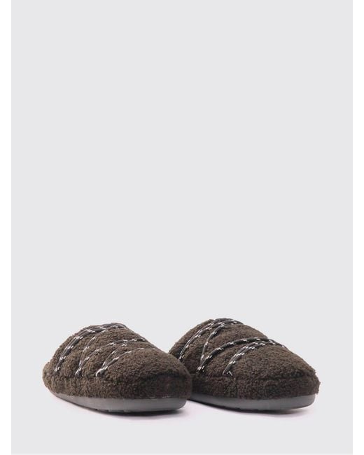 Moon Boot Brown Teddy Shearling Slippers for men