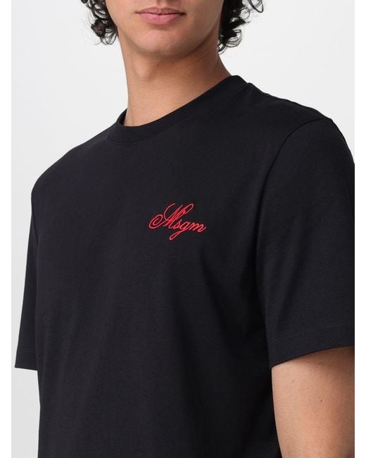 MSGM Black T-Shirt for men