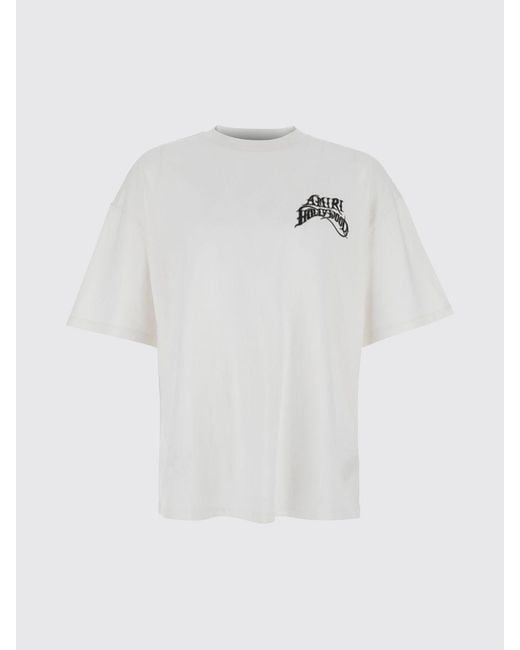 Amiri White Relaxed Fit Cotton T-Shirt With Contrast Logo for men