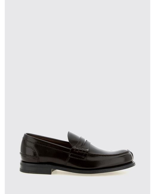 Church's White Pembrey Brushed Leather Penny Loafers With Saddle Strap for men
