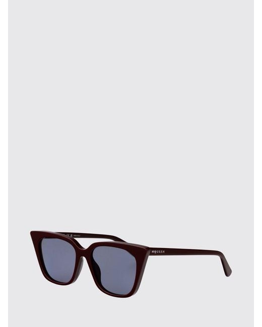 McQueen White Butterfly Cat-Eye Sunglasses
