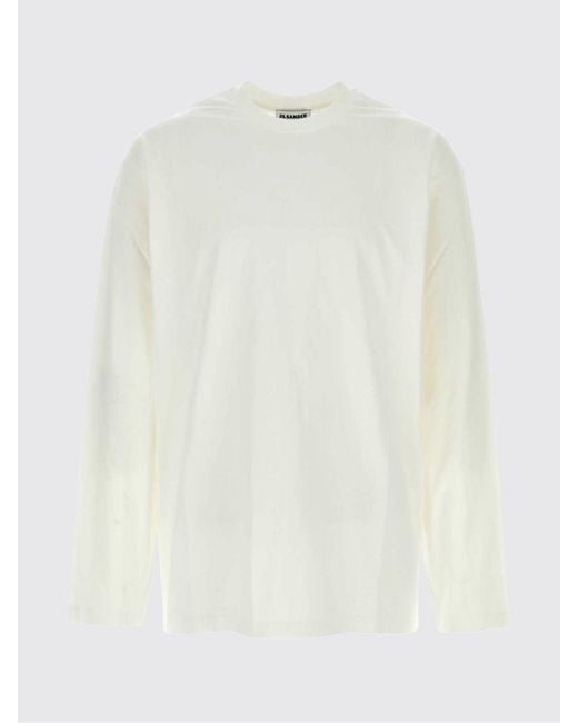 Jil Sander White Basic Cotton T-Shirt for men