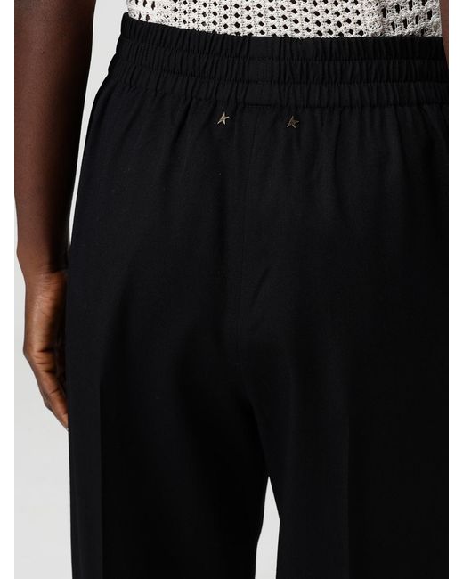 Golden Goose Deluxe Brand Black Wool Straight Trousers