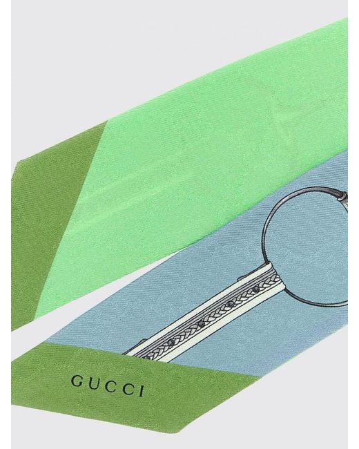Gucci Green Horsebit Print Silk Bandeau