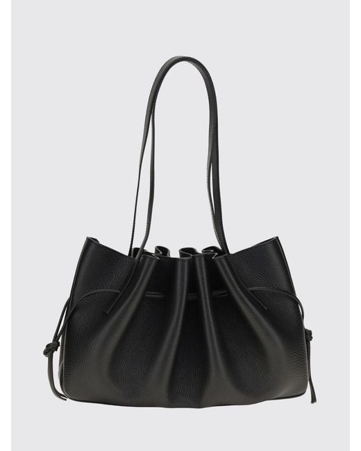 Yuzefi Black Scallop Shoulder Bag