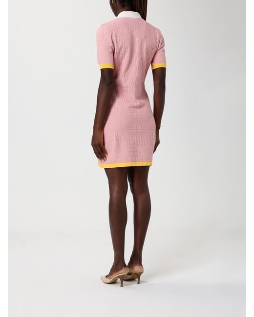 Fendi Pink Jersey Polo Dress
