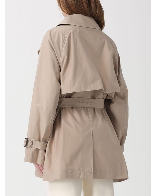 Max Mara Natural The Cube Double Breasted Cotton Trench Coat Max Mara