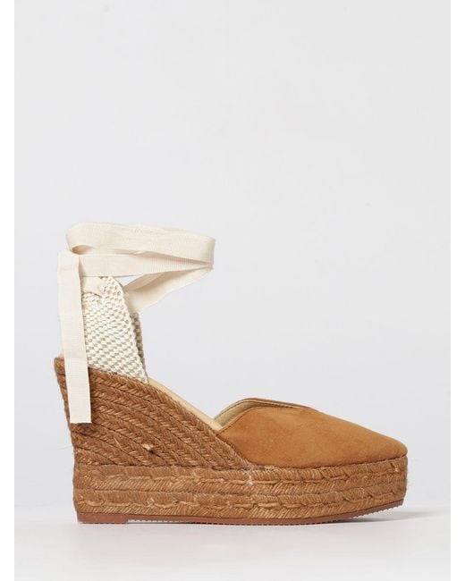 Manebí White Suede And Canvas Wedge Espadrilles