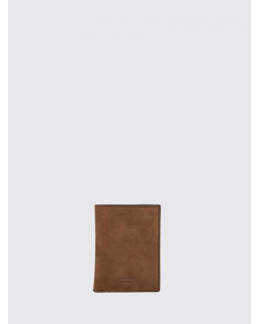 Tom Ford White Nubuck Credit Card Holder for men