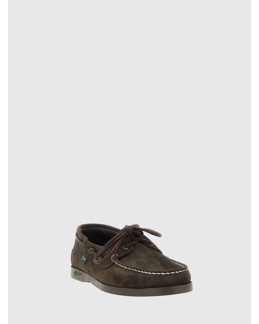 Paraboot White Suede Boat Loafers for men