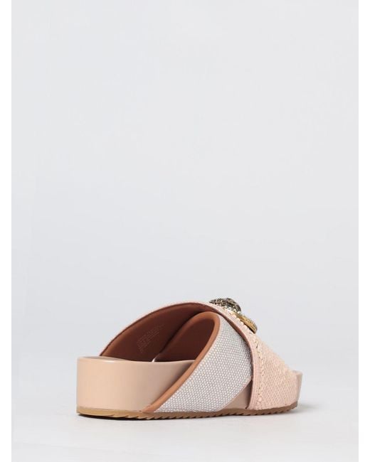 Kurt Geiger Pink Chelsea Slide Sandals With Sequins And Rhinestones
