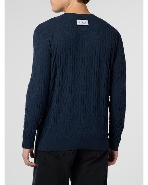 Philipp Plein Blue Sweater for men