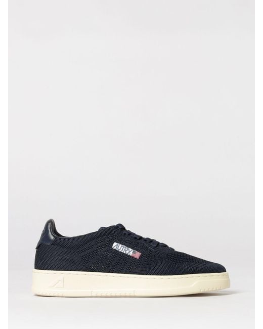 Autry Blue Medalist Easeknit Crochet Knit Sneakers for men