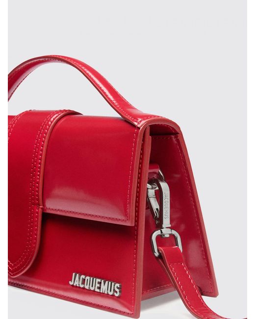 Jacquemus Red Le Grand Bambino Long Patent Leather Bag