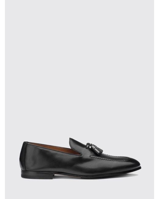 Doucal's White Leather Loafers With Tassels for men