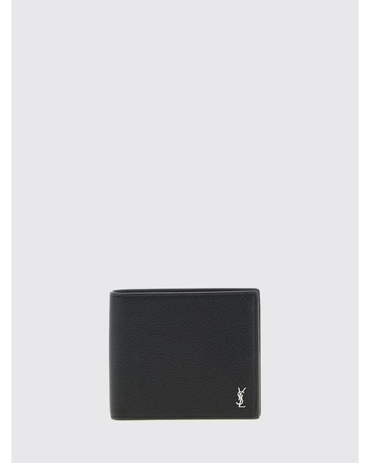 Saint Laurent White Tiny Cassandre East/West Wallet for men