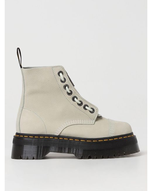 Dr. Martens Natural Flat Ankle Boots