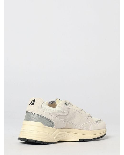 Autry White Hyperway Suede And Mesh Sneakers