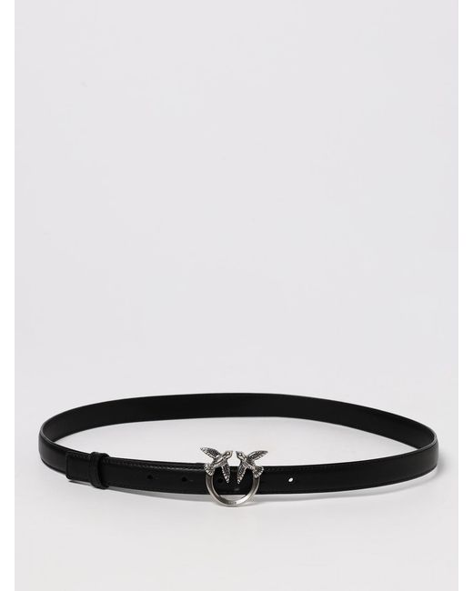 Pinko White Love Berry Leather Belt
