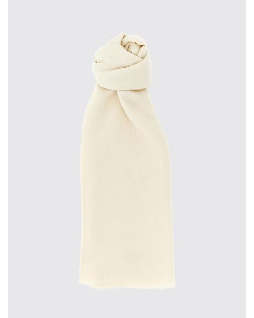 Max Mara White Wool And Silk Stole